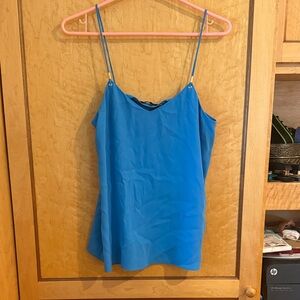 Tibi Blue Fitted Sleeveless Camisole